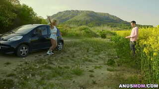 Cherry wanika Sam sloppy blowjob kwaye candle yayo i-butt kuba kuye ukuvuthuzela